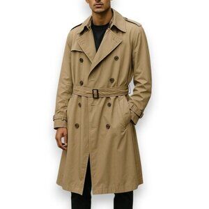 Vintage BURBERRY Garbardine Trench Coat Nova Check Jacket w/ COA